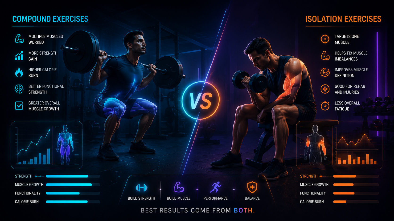 Compound vs Isolation Exercises: Which Builds More Muscle and Strength?